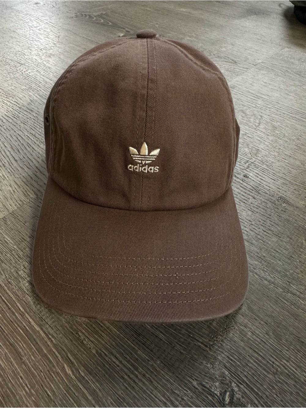 adidas Trefoil Cap in Brown with Cream Logo NEW